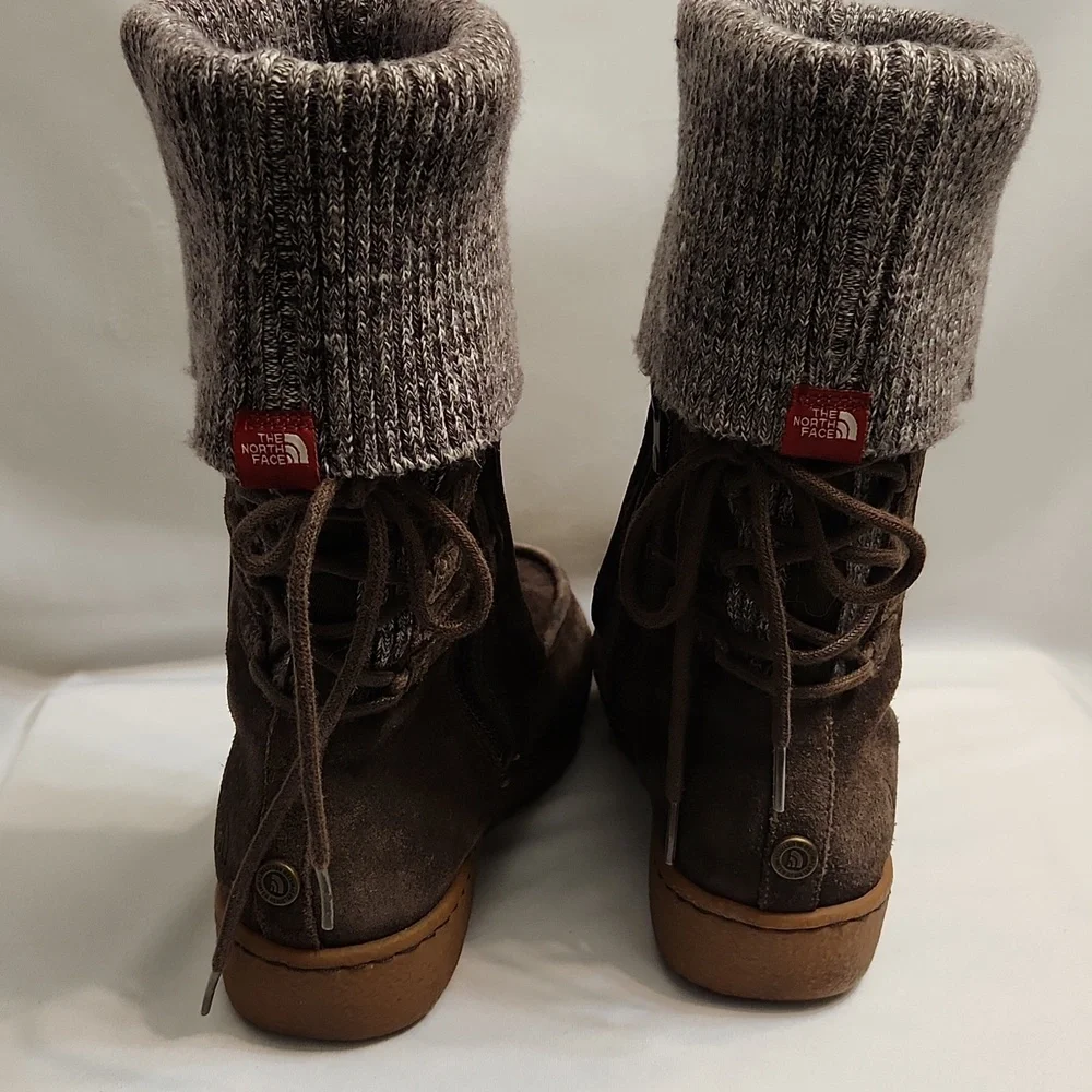 The North Face Alana Mid Knit Suede Fold-over Winter Boots (W Size 7)